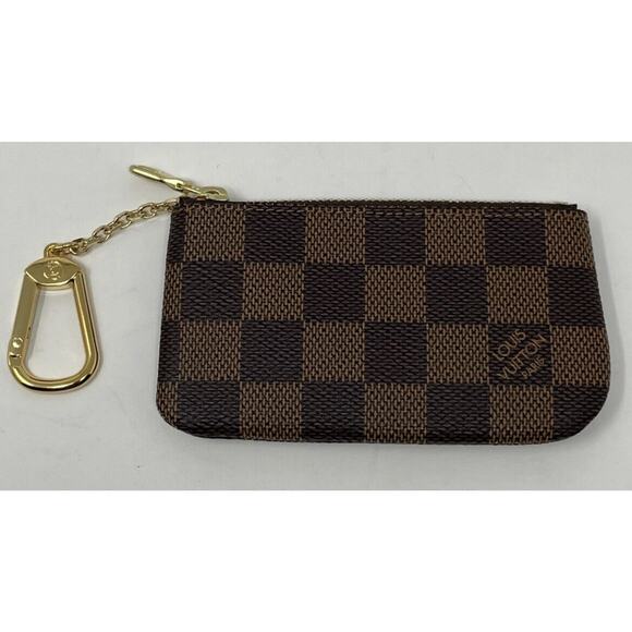 NEW LOUIS VUITTON Key Pouch Cles Damier Ebene Coin Card Wallet HOT GIFT - Picture 7 of 13